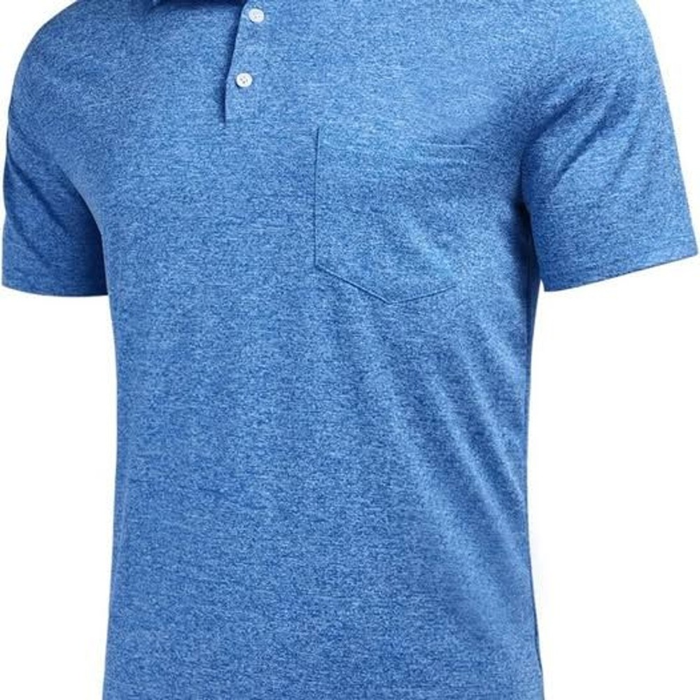 Moisture Wickening Mens Tactical Pullover Pocket Shirt Light Blue XXL 2XL